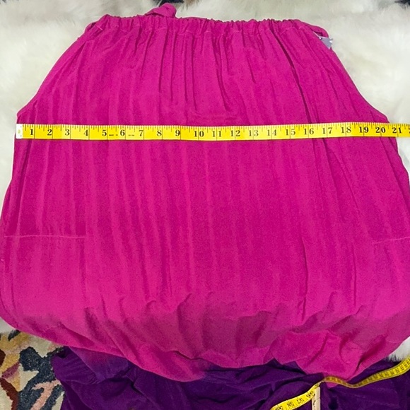 NWT River+Sky MADE IN USA dress midi dip dyed pockets tie bow -tag: S -fits M L - Picture 4 of 9